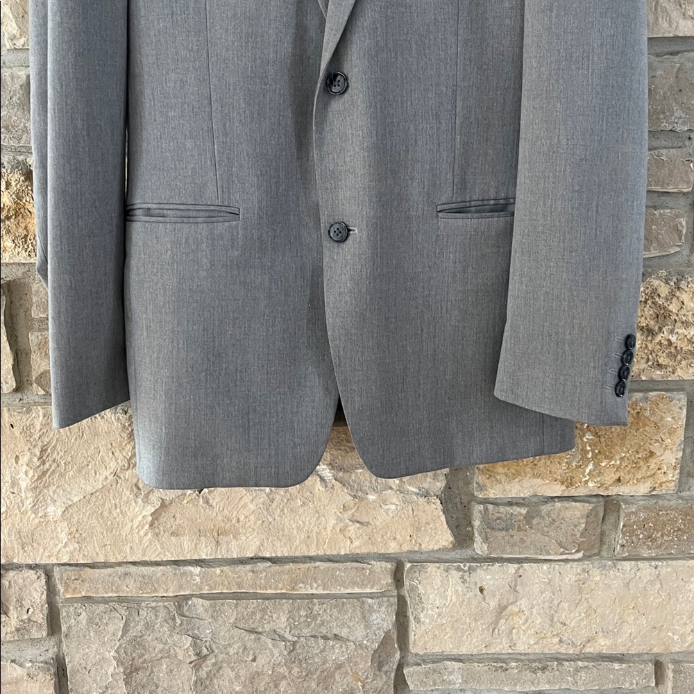 ALFANI Slim Fit Classic Gray Suit Pants Size 33x32 & Blazer Size 40L - Picture 4 of 16